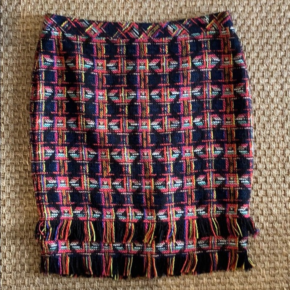 SOLD Trina Turk Jael Tweed Pencil Skirt, Multi - Picture 3 of 10